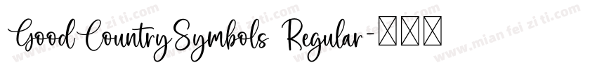 GoodCountrySymbols Regular字体转换